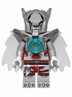 LEGO Minifigure-Worriz - Flat Silver Armor, Cape-Legends of Chima-LOC038-Creative Brick Builders